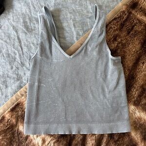 Light blue and navy Niki biki tanks